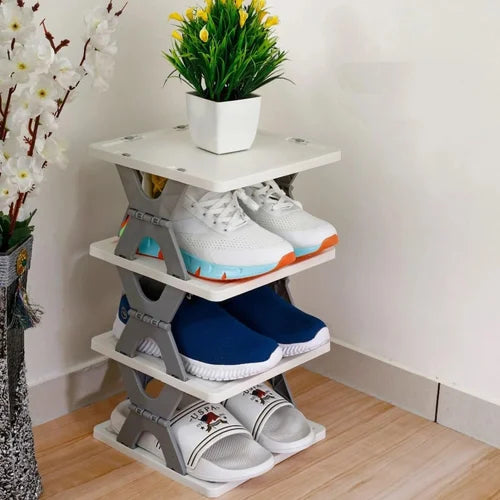 4 Layer Space Saving Shoe Assembly Shelf Rack